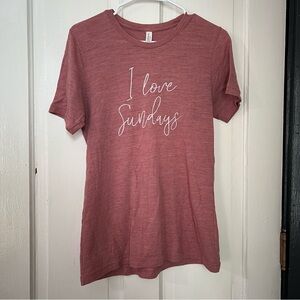 Bella Canvas Mauve 'I Love Sundays' Tee